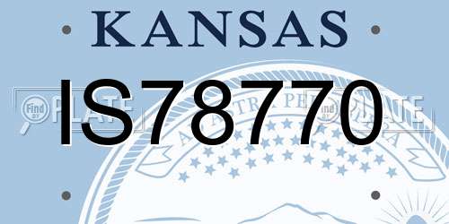 IS78770 Kansas License Plate