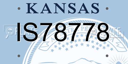 IS78778 Kansas License Plate