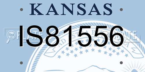 IS81556 Kansas License Plate
