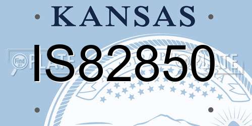 IS82850 Kansas License Plate