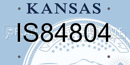 IS84804 Kansas License Plate