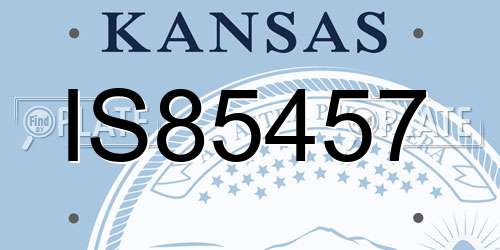 IS85457 Kansas License Plate