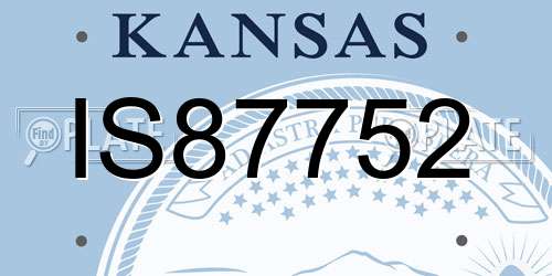 IS87752 Kansas License Plate