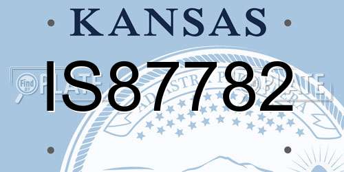 IS87782 Kansas License Plate