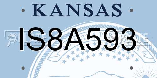 IS8A593 Kansas License Plate