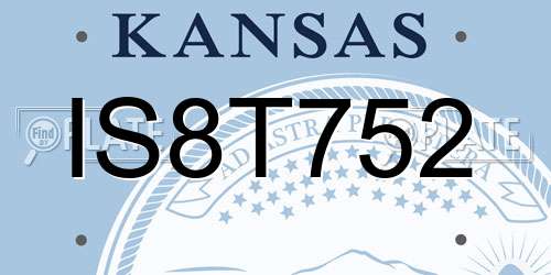 IS8T752 Kansas License Plate