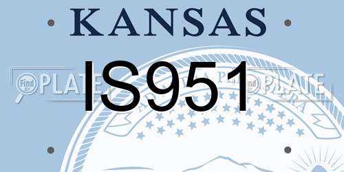 IS951 Kansas License Plate