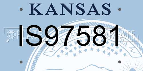 IS97581 Kansas License Plate