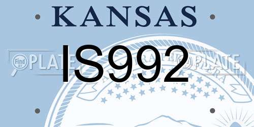 IS992 Kansas License Plate