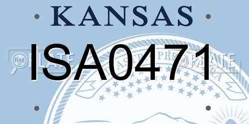 ISA0471 Kansas License Plate