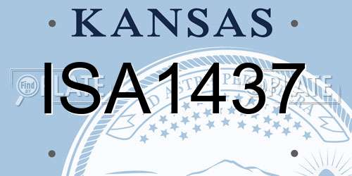 ISA1437 Kansas License Plate