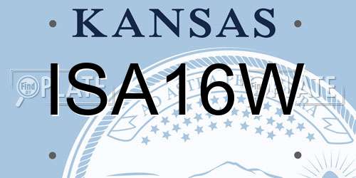 ISA16W Kansas License Plate