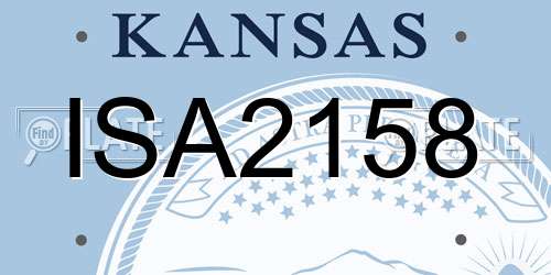 ISA2158 Kansas License Plate