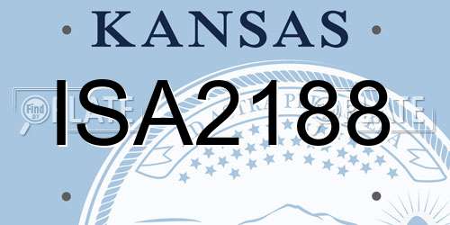 ISA2188 Kansas License Plate