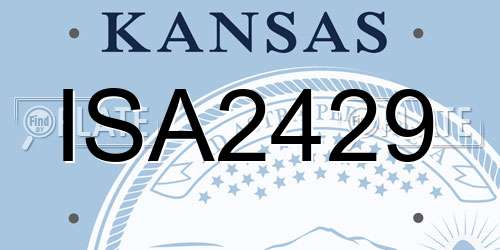 ISA2429 Kansas License Plate