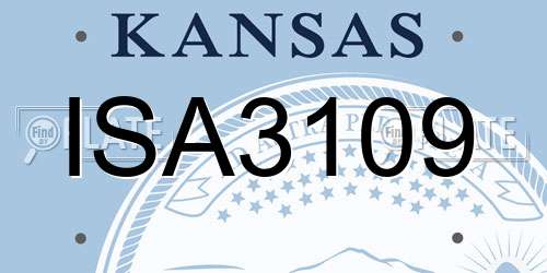 ISA3109 Kansas License Plate