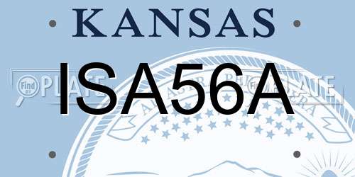 ISA56A Kansas License Plate