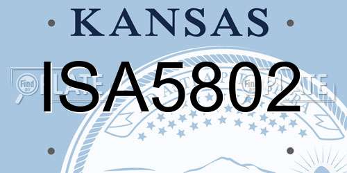 ISA5802 Kansas License Plate