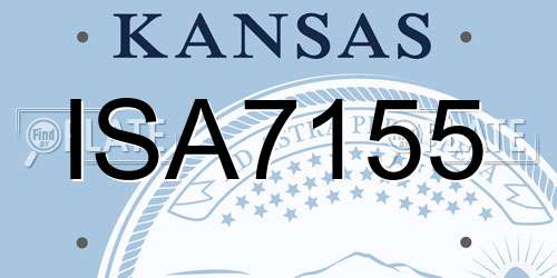 ISA7155 Kansas License Plate