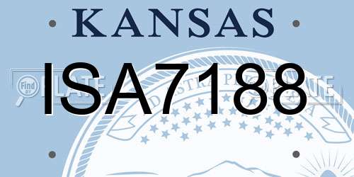 ISA7188 Kansas License Plate