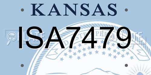 ISA7479 Kansas License Plate