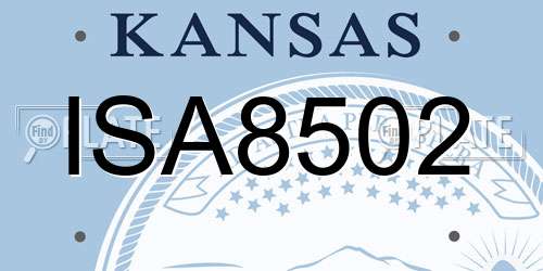ISA8502 Kansas License Plate