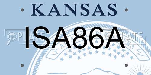 ISA86A Kansas License Plate