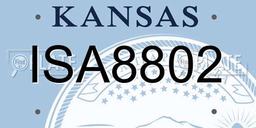 ISA8802 Kansas License Plate
