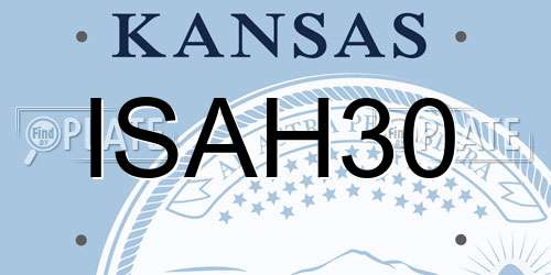 ISAH30 Kansas License Plate