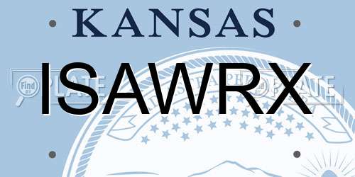 ISAWRX Kansas License Plate