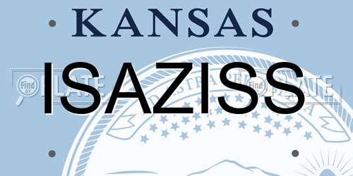 ISAZISS Kansas License Plate