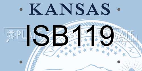 ISB119 Kansas License Plate