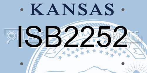 ISB2252 Kansas License Plate
