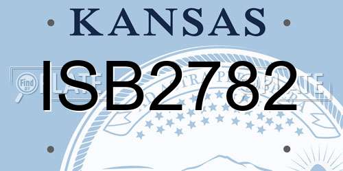 ISB2782 Kansas License Plate