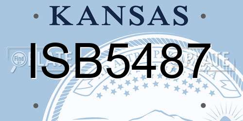 ISB5487 Kansas License Plate