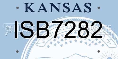 ISB7282 Kansas License Plate