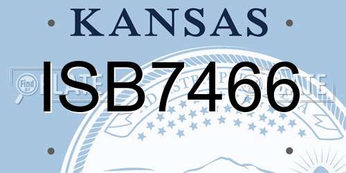 ISB7466 Kansas License Plate