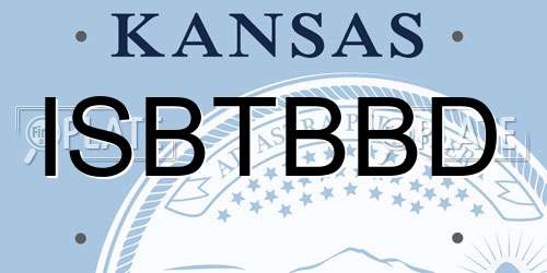 ISBTBBD Kansas License Plate