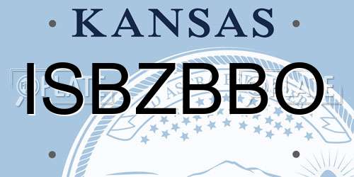 ISBZBBO Kansas License Plate