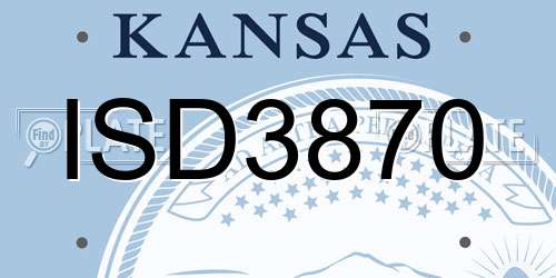 ISD3870 Kansas License Plate