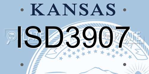 ISD3907 Kansas License Plate