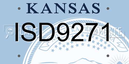 ISD9271 Kansas License Plate