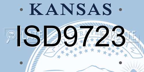 ISD9723 Kansas License Plate