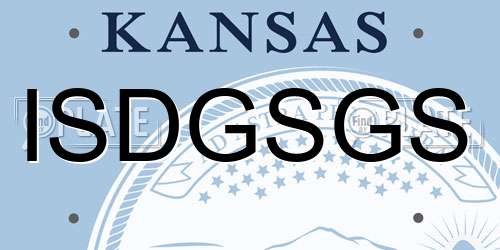 ISDGSGS Kansas License Plate