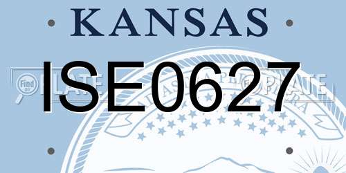 ISE0627 Kansas License Plate