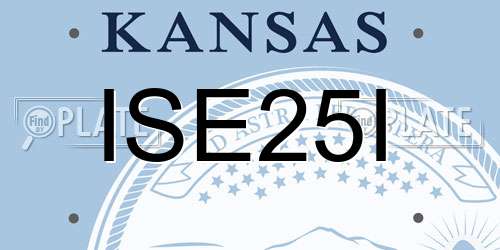ISE25I Kansas License Plate