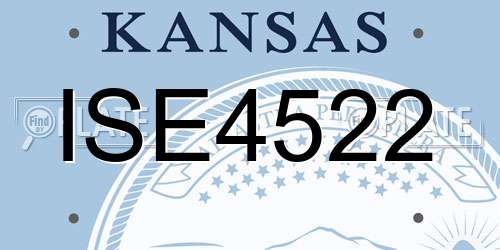 ISE4522 Kansas License Plate