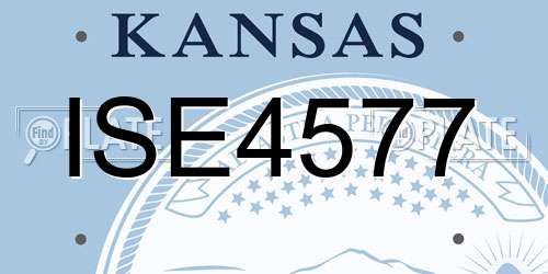 ISE4577 Kansas License Plate