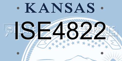 ISE4822 Kansas License Plate