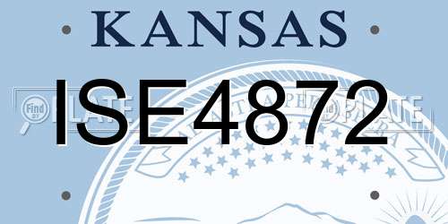 ISE4872 Kansas License Plate